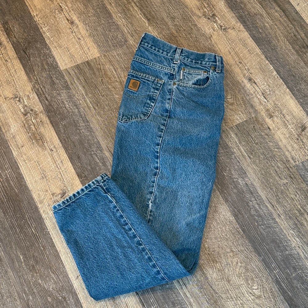Carhartt Men's Relaxed Fit Blue Jeans Cotton Vintage Size 42x32